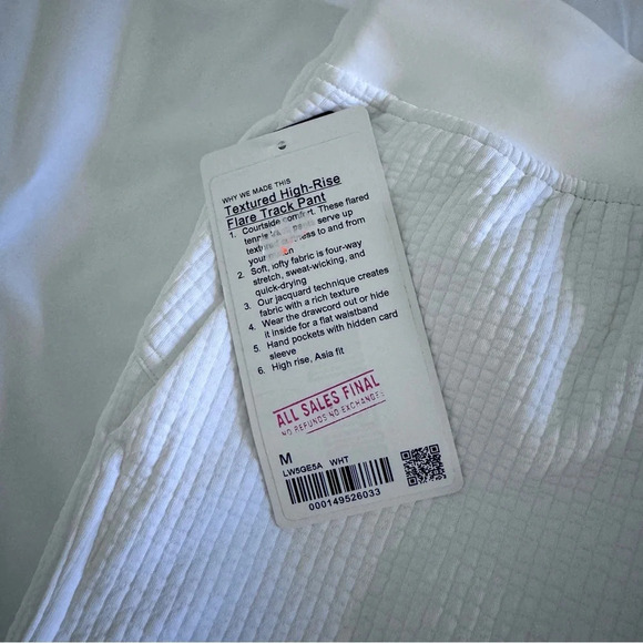 🆕🤍 Lululemon Asia Fit Textured High Rise Flare Track Pant - White - Picture 6 of 16